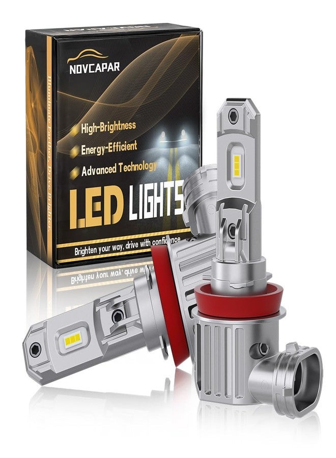 NOVCAPAR H11 Led Bulbs, 30000LM 1000% Brightness, Cool White 6500K, 1:1 Mini Size, Plug and Play, Canbus Ready, Hi and Low Beam, H8 H11 H16 led fog lights, Pack of 2 - Image 1